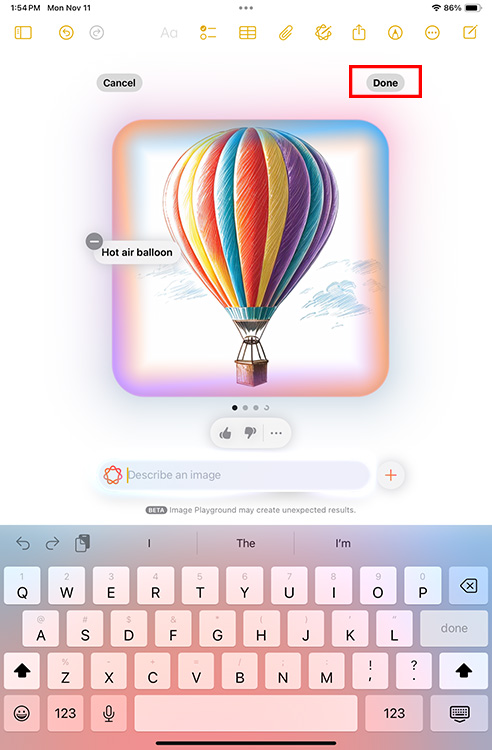 How to Use Image Wand on iPad with iPadOS 18 7 Image Wand generated sketches based on description without a rough sketch